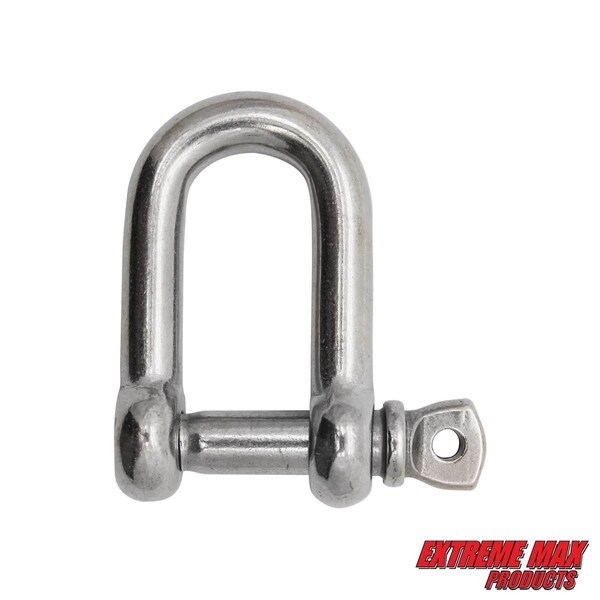 Extreme Max Extreme Max 3006.8237 BoatTector Stainless Steel D Shackle - 1/4" 3006.8237 - main